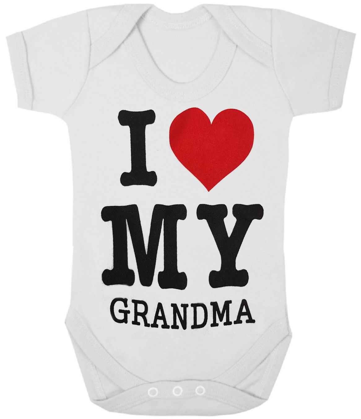 I Love My Grandma Baby Grow - White Baby Grows I Love My Grandma Baby Grow - White Baby Grows