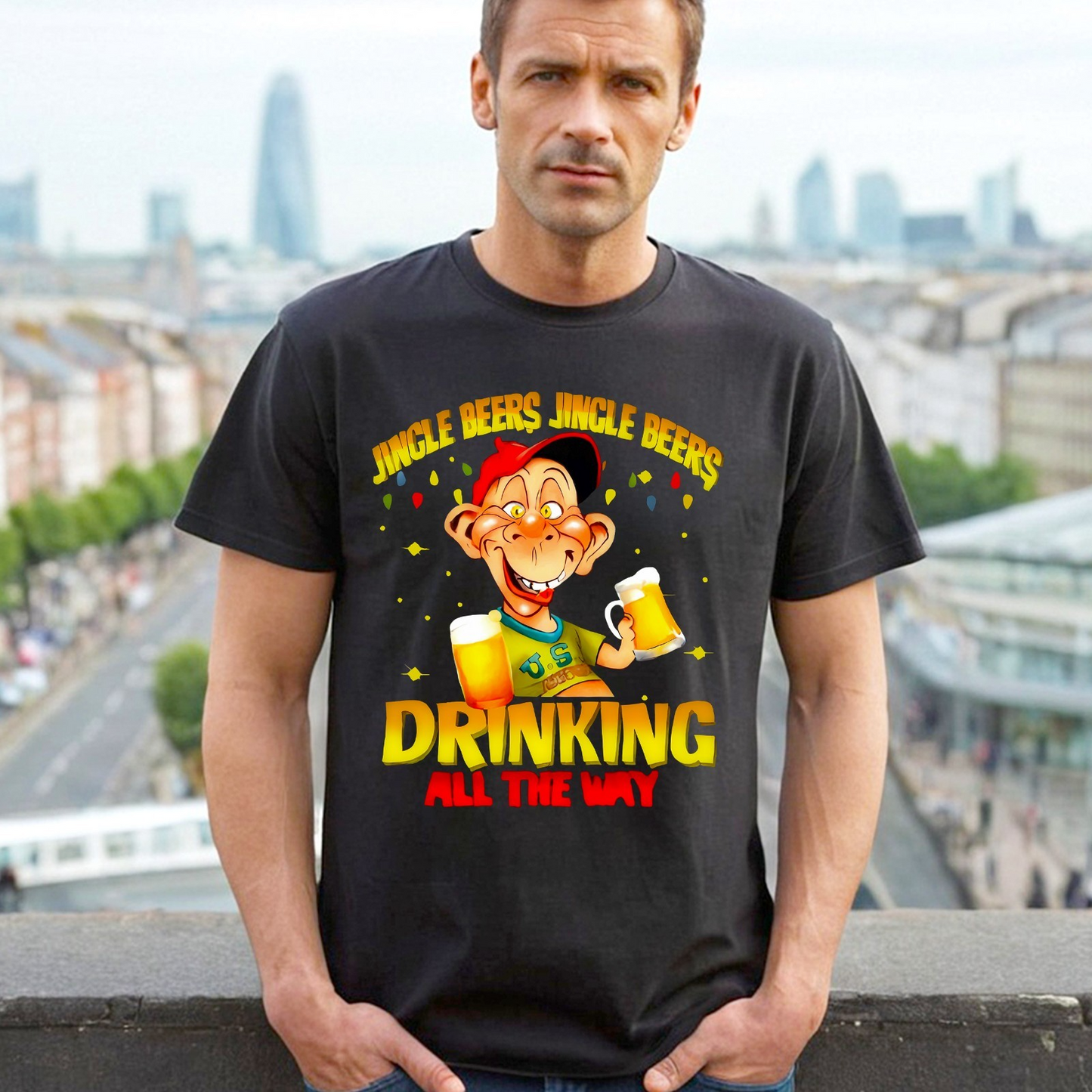 JINGLE BEERS DRINKING |T-Shirt For Men's