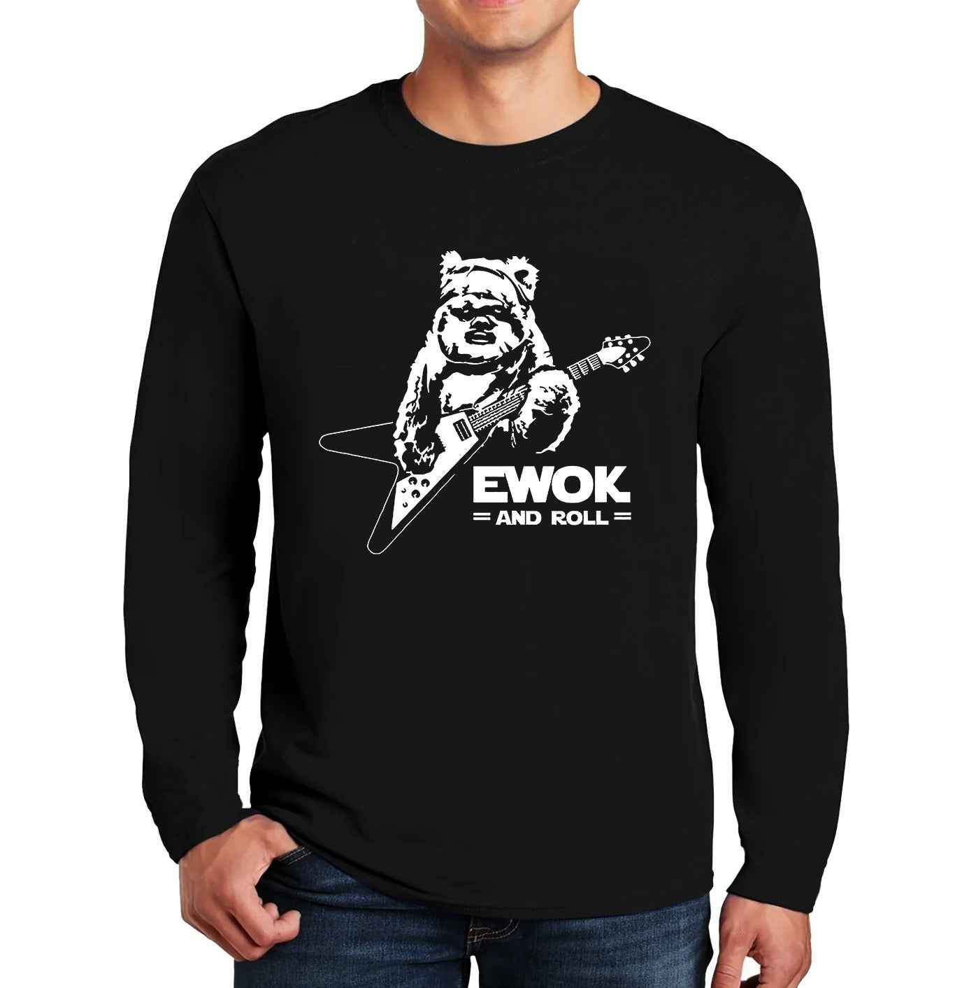 Ewok And Roll Guitar | Men's Long Sleeve Ewok And Roll Guitar | Men's Long Sleeve