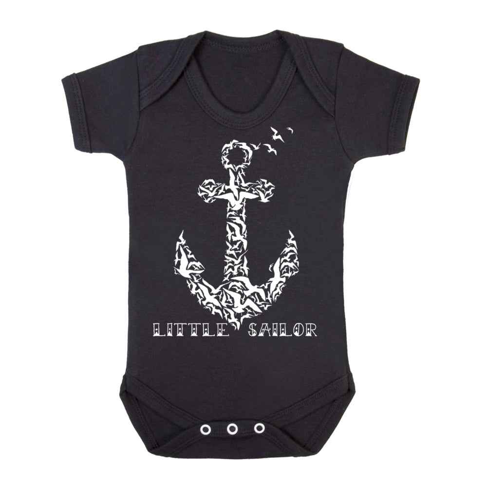 LITTLE SAILOR Black Baby Grows for Newborns - Stylish & Comfortable LITTLE SAILOR Black Baby Grows for Newborns - Stylish & Comfortable