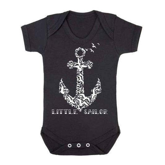 LITTLE SAILOR Black Baby Grows for Newborns - Stylish & Comfortable LITTLE SAILOR Black Baby Grows for Newborns - Stylish & Comfortable