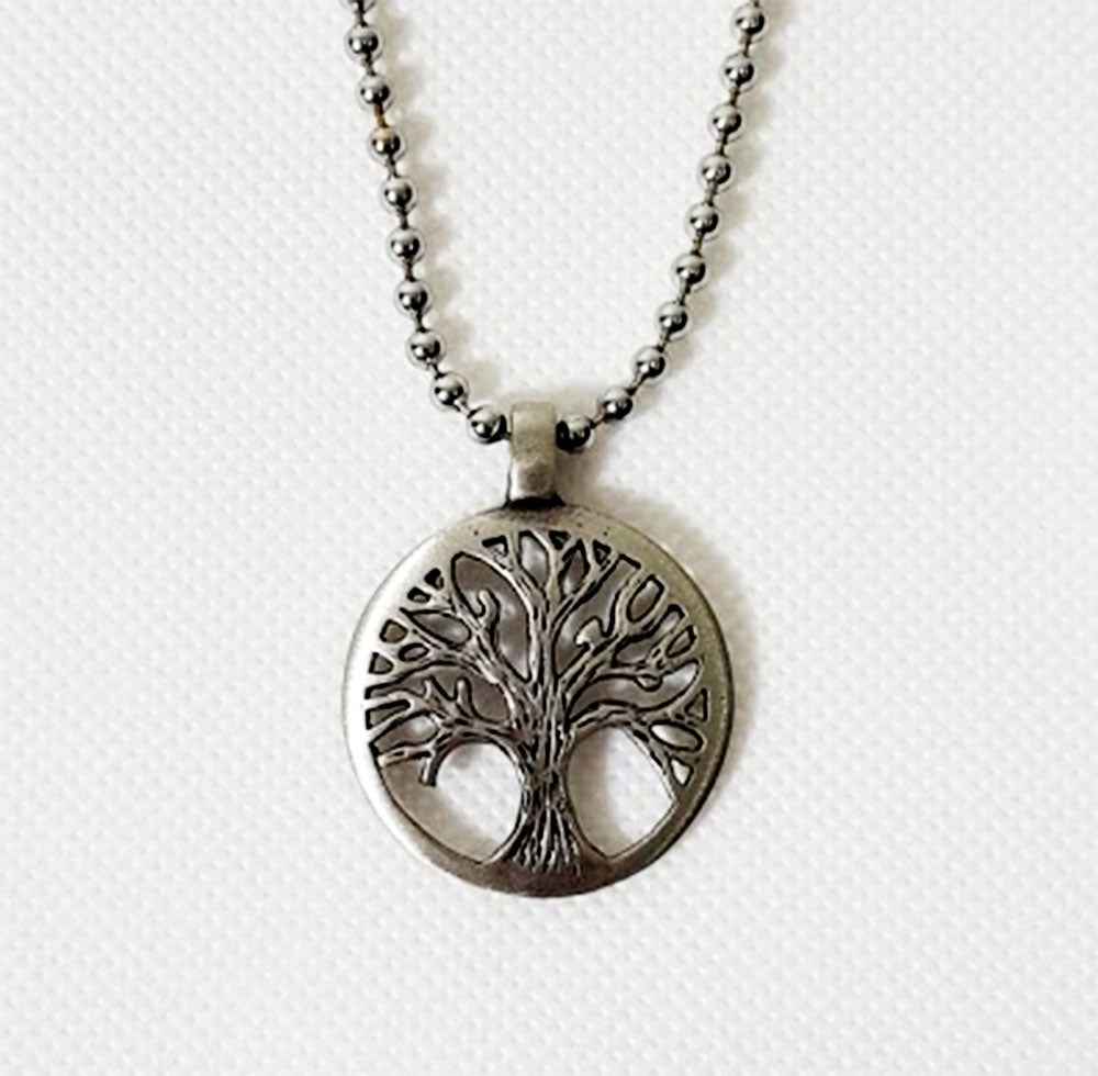 Tree of Love Pendant - Antique Pewter Pendant with Ball Chain Tree of Love Pendant - Antique Pewter Pendant with Ball Chain