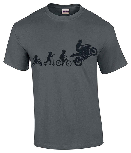 MOTORBIKE EVOLUTION T-SHIRT - GREY DESIGN MOTORBIKE EVOLUTION T-SHIRT - GREY DESIGN