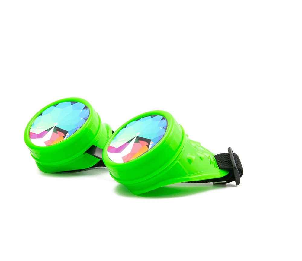 Kaleidoscope Welding Goggles - Neon Cyber Safety Glasses Kaleidoscope Welding Goggles - Neon Cyber Safety Glasses