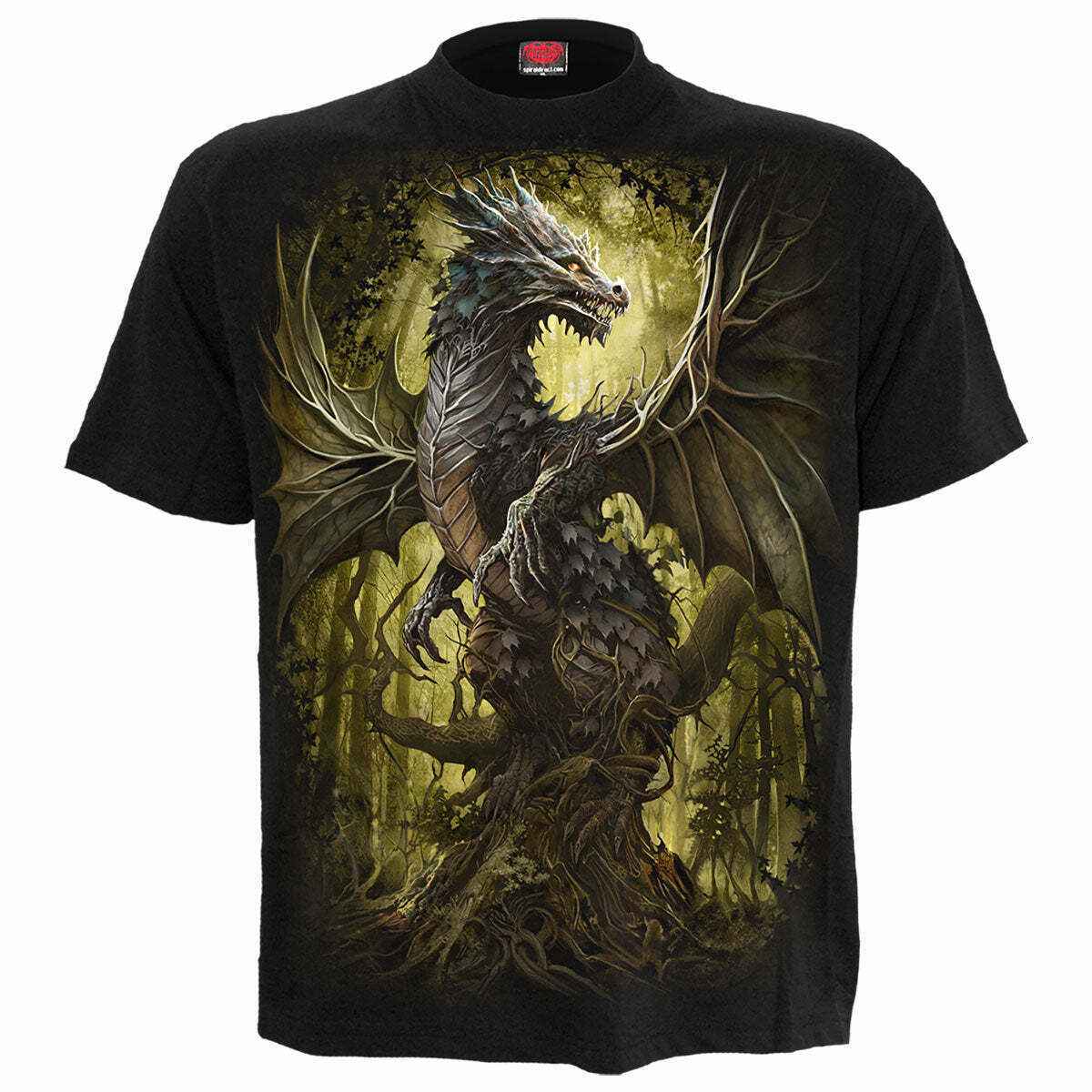 OAK DRAGON T-SHIRT - Black Cotton Tee OAK DRAGON T-SHIRT - Black Cotton Tee