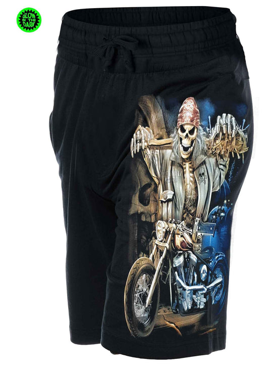 Punk Rider Black Shorts - Cotton Black Shorts for Trendy Style Punk Rider Black Shorts - Cotton Black Shorts for Trendy Style