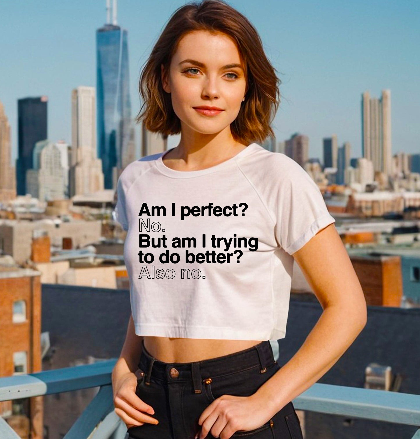 Am I Perfect No But | CROP TOP FOR LADIES