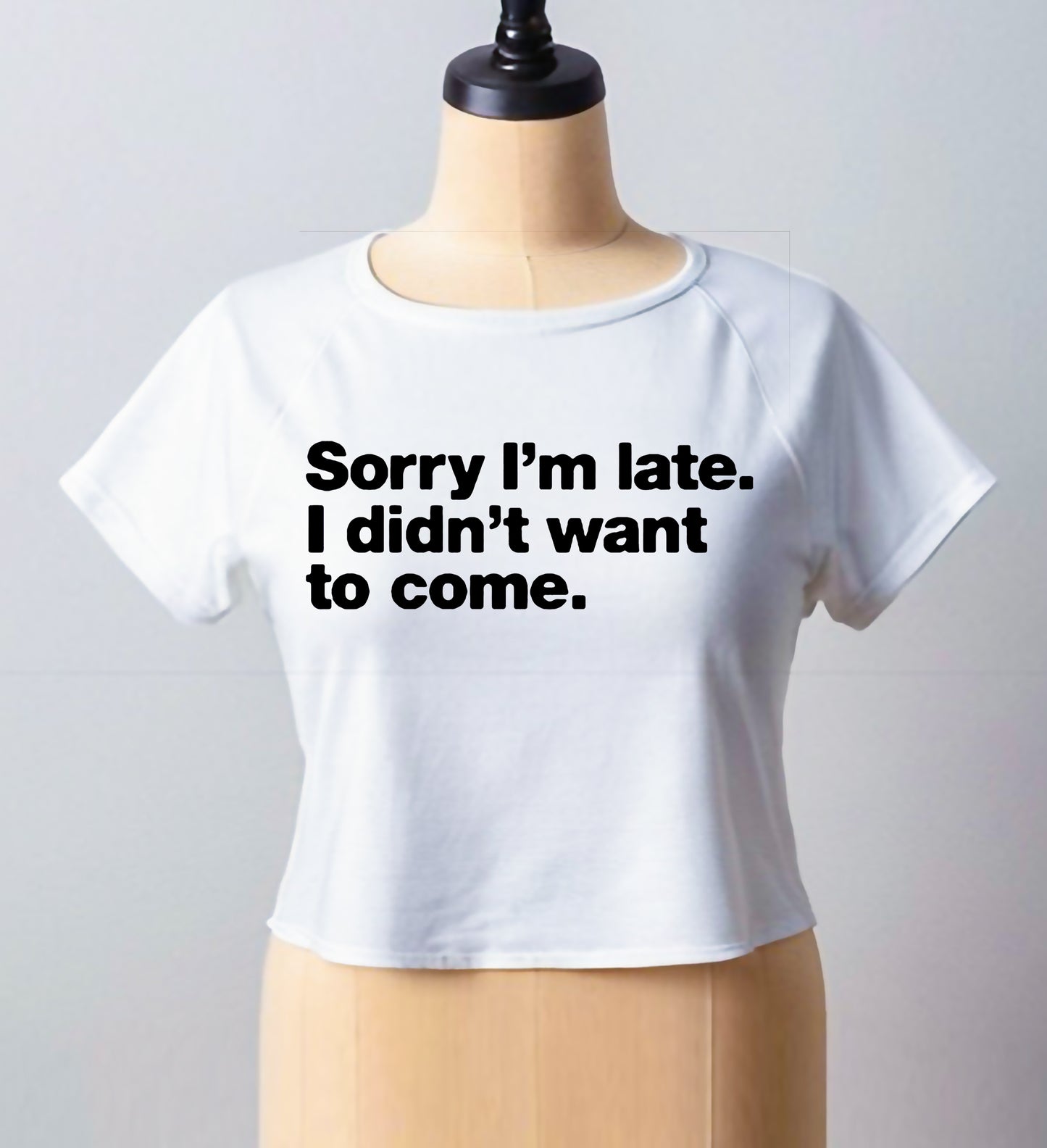 Sorry I'm Late I didn't | CROP TOP FOR LADIES