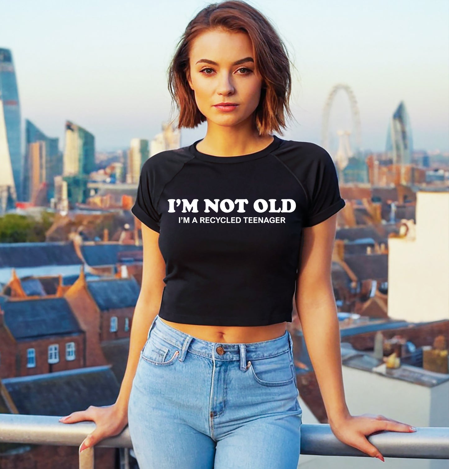 I'm Not Old I'm A Recycled | LADIES CROP TOP
