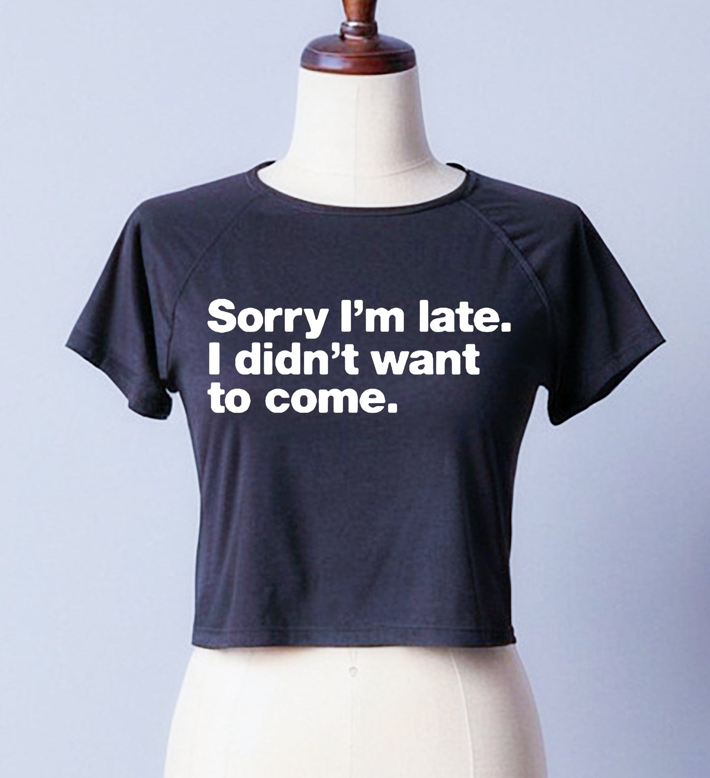 Sorry I'm Late I didn't | LADIES CROP TOP