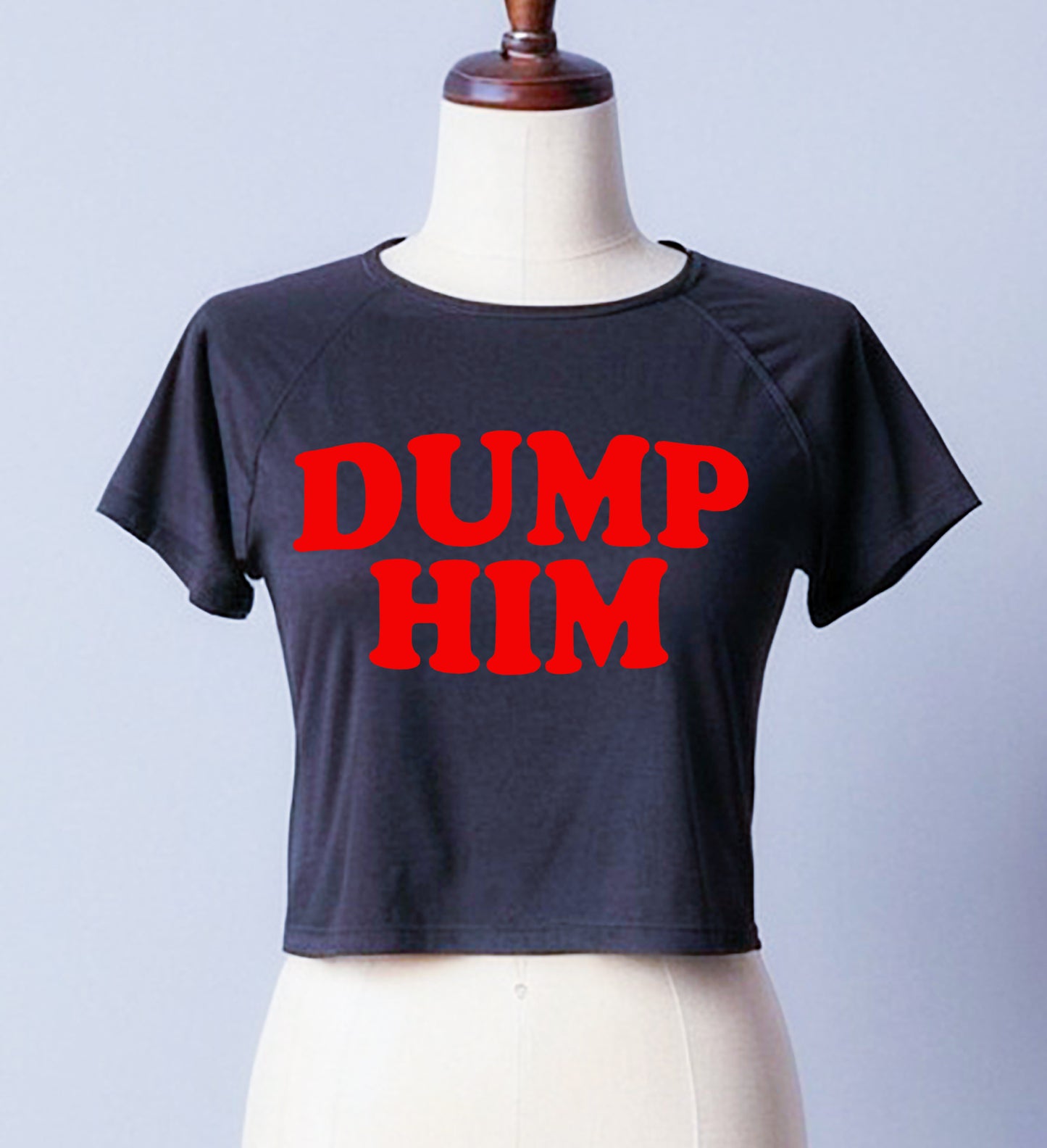 Dump Him Cool Slogan| LADIES CROP TOP