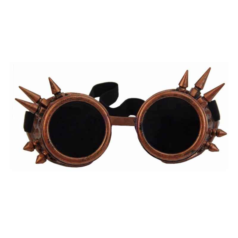DARKWEAR WELDING GOGGLES WITH SPIKES - RED COPPER Cyber Goggles DARKWEAR WELDING GOGGLES WITH SPIKES - RED COPPER Cyber Goggles