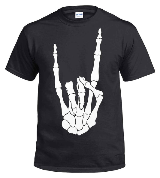 ROCK HAND BLACK T-SHIRT - Stylish Graphic Tee for Music Lovers ROCK HAND BLACK T-SHIRT - Stylish Graphic Tee for Music Lovers