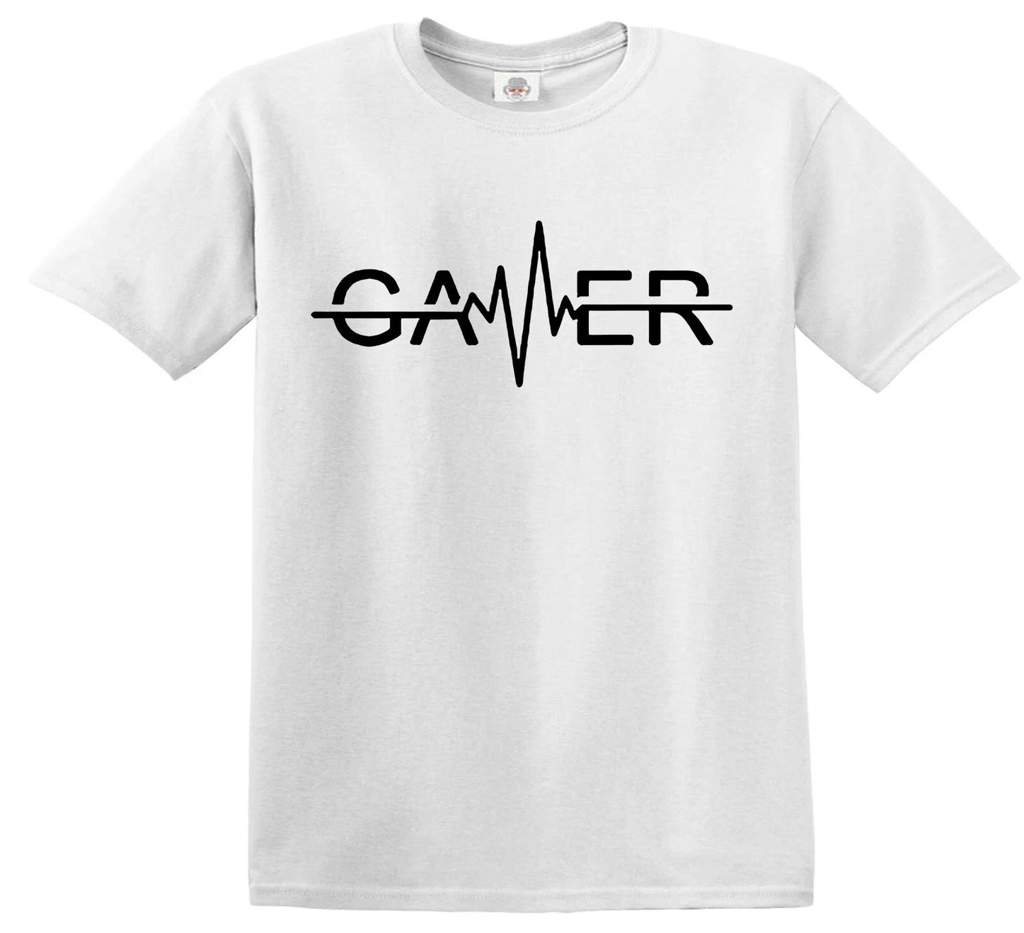 Gamer Graphic Conventional Version | KID'S T-SHIRT WHITE T-SHIRT BLACK PRINT Gamer Graphic Conventional Version | KID'S T-SHIRT