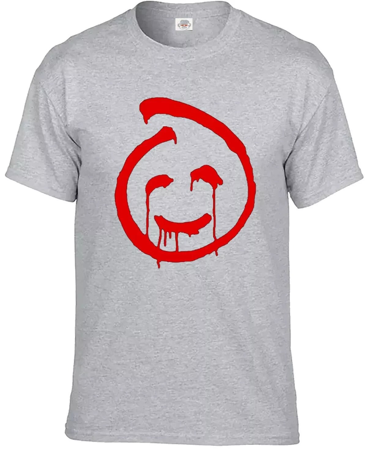 John Call Sign Crime Psychic T-Shirt Men's SPORT GREY T-SHIRT RED PRINT John Call Sign Crime Psychic T-Shirt Men's