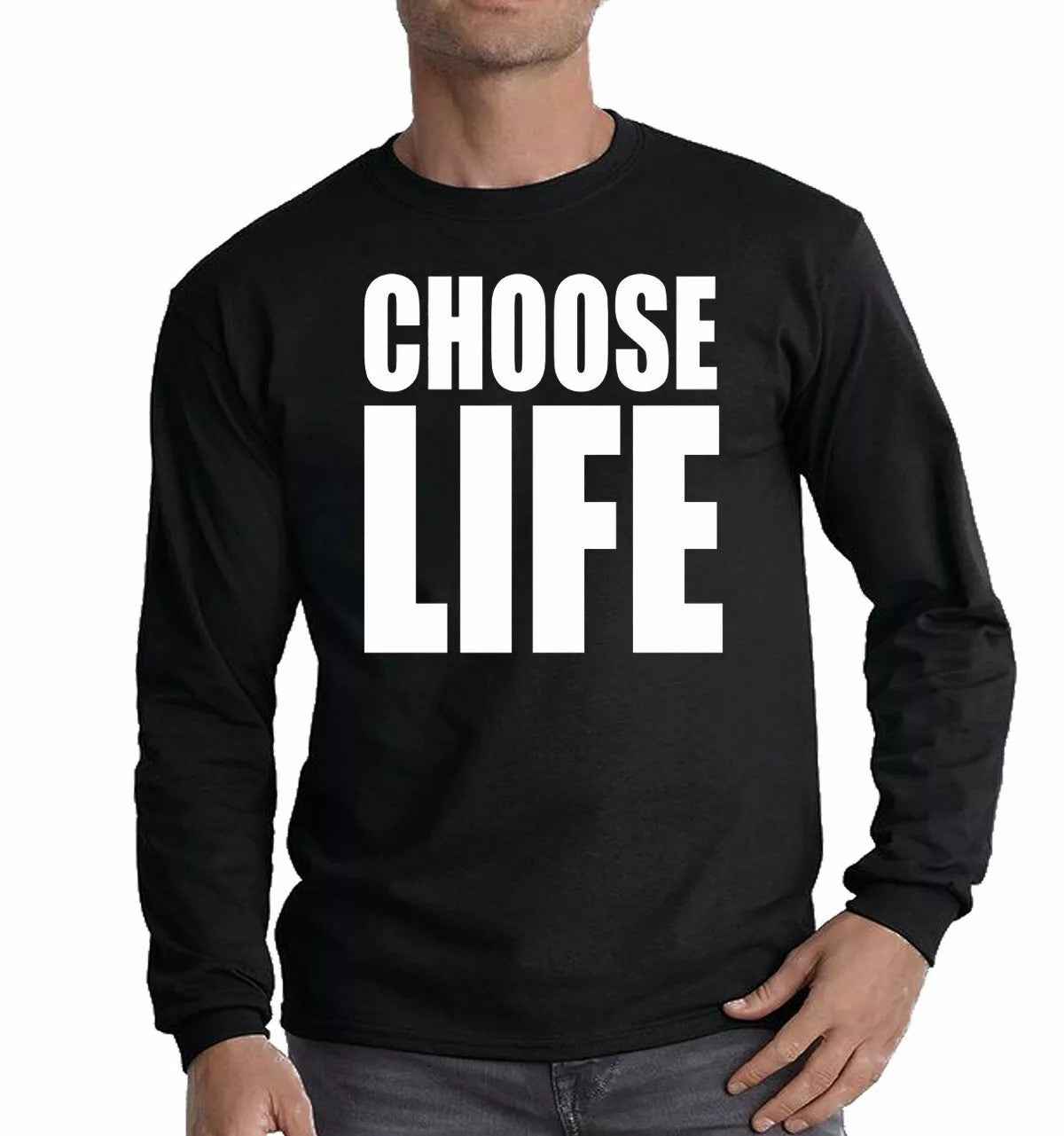 Choose Life T-Shirt - 80's 90's Wham Inspired Long Sleeve Unisex Top Tee Choose Life T-Shirt - 80's 90's Wham Inspired Long Sleeve Unisex Top Tee