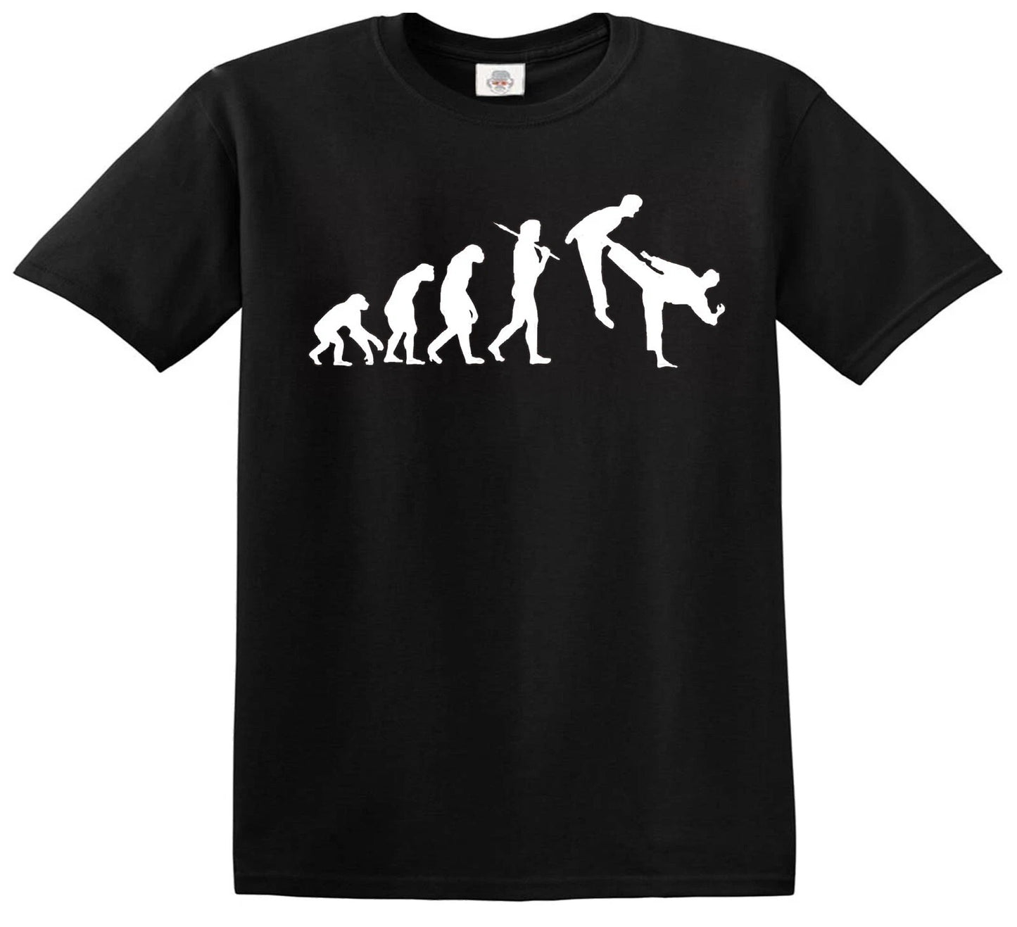 Evolution of Martial Arts | KID'S T-SHIRT BLACK T-SHIRT WHITE PRINT Evolution of Martial Arts | KID'S T-SHIRT