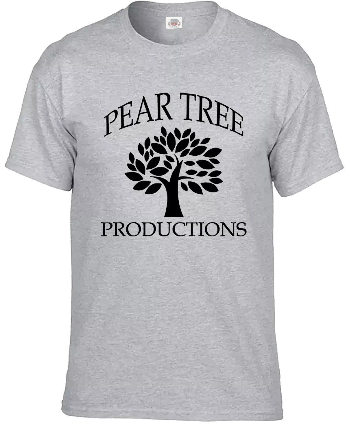 Pear Tree Productions Men's T-Shirt SPORT GRAY T-SHIRT BLACK PRINT Pear Tree Productions Men's T-Shirt