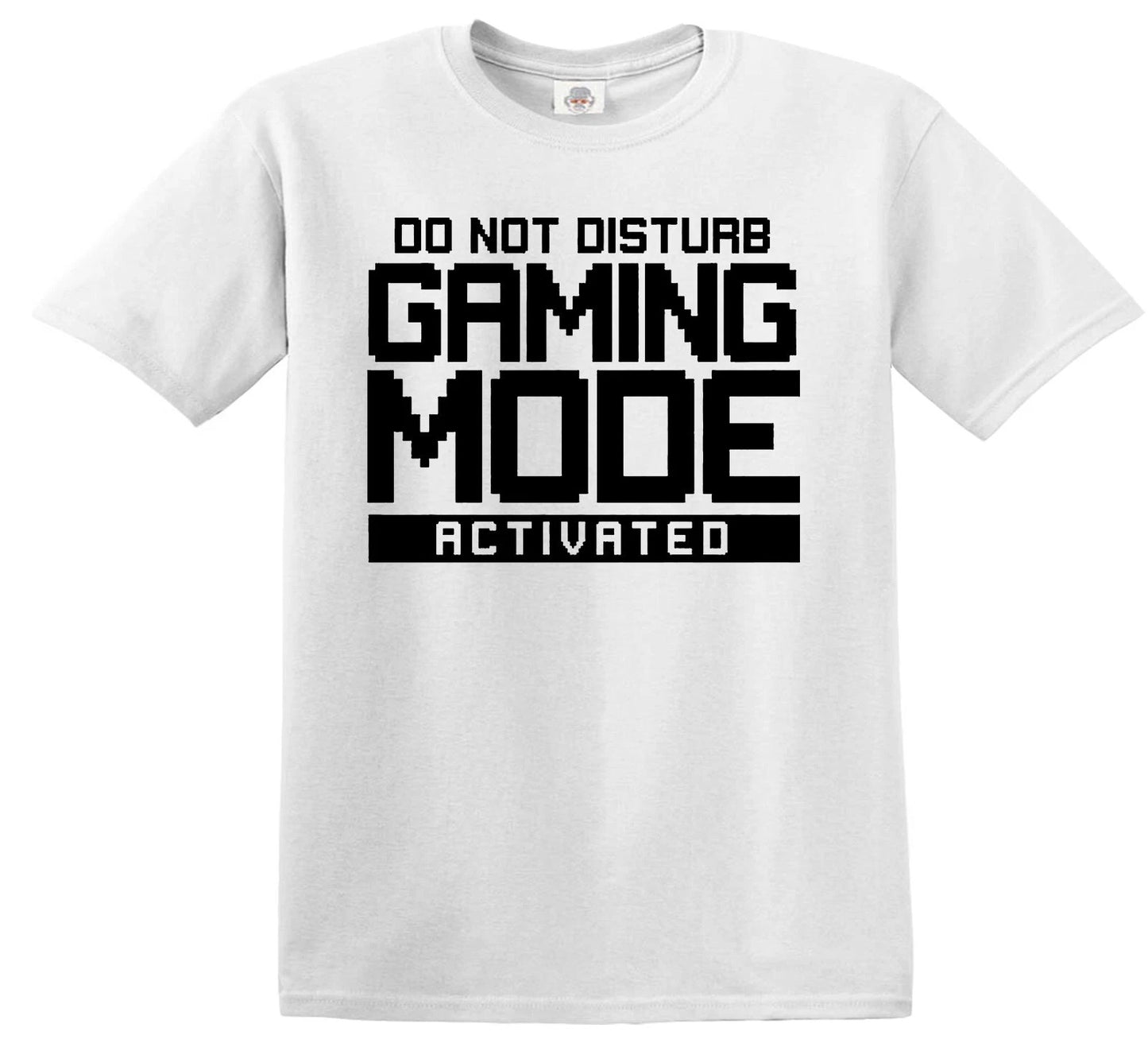 Do Not Disturb Gaming Mode | KID'S T-SHIRT WHITE T-SHIRT BLACK PRINT Do Not Disturb Gaming Mode | KID'S T-SHIRT