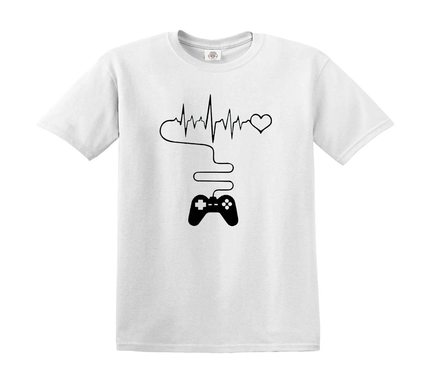 VIDEO GAME THEMED PRINTED | KID'S T-SHIRT WHITE T-SHIRT BLACK PRINT VIDEO GAME THEMED PRINTED | KID'S T-SHIRT