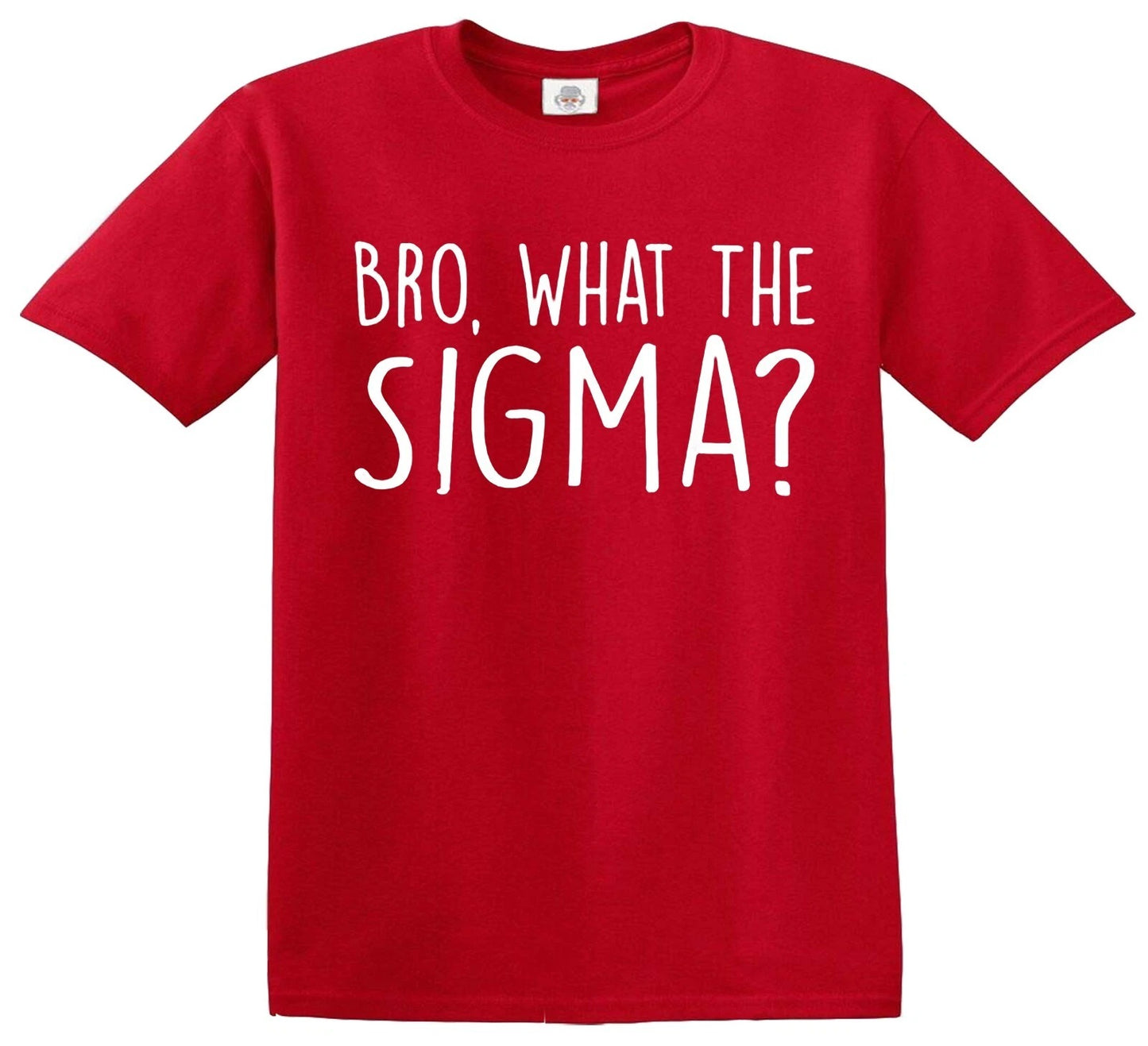 YOUNG BOY BRO WHAT THE SIGMA | KID'S T-SHIRT RED T-SHIRT WHITE PRINT YOUNG BOY BRO WHAT THE SIGMA | KID'S T-SHIRT