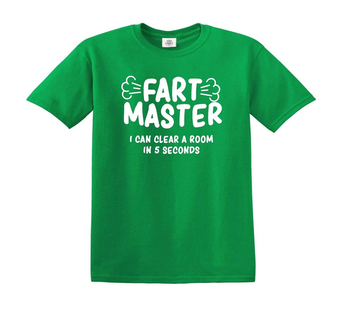 FART MASTER I CAN CLEAR | KID'S T-SHIRT IRISH GREEN T-SHIRT WHITE PRINT FART MASTER I CAN CLEAR | KID'S T-SHIRT