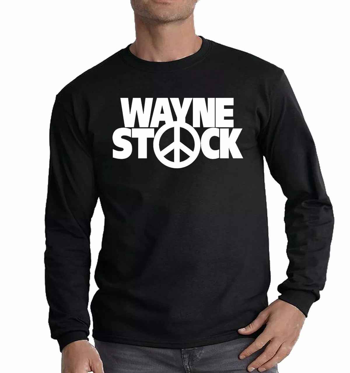 Wayne's World T-Shirt - Wayne Stock Music Festival Long Sleeve Gift Top Wayne's World T-Shirt - Wayne Stock Music Festival Long Sleeve Gift Top