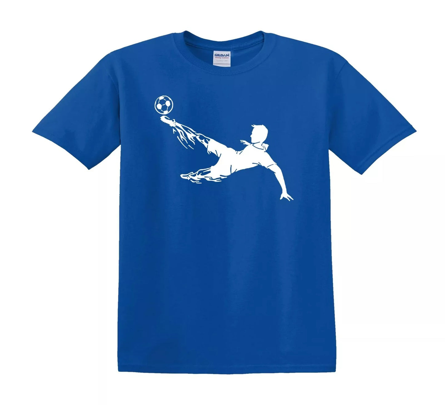 TOP FOOTBALL PLAYER | KID'S T-SHIRT ROYAL BLUE T-SHIRT WHITE PRINT TOP FOOTBALL PLAYER | KID'S T-SHIRT
