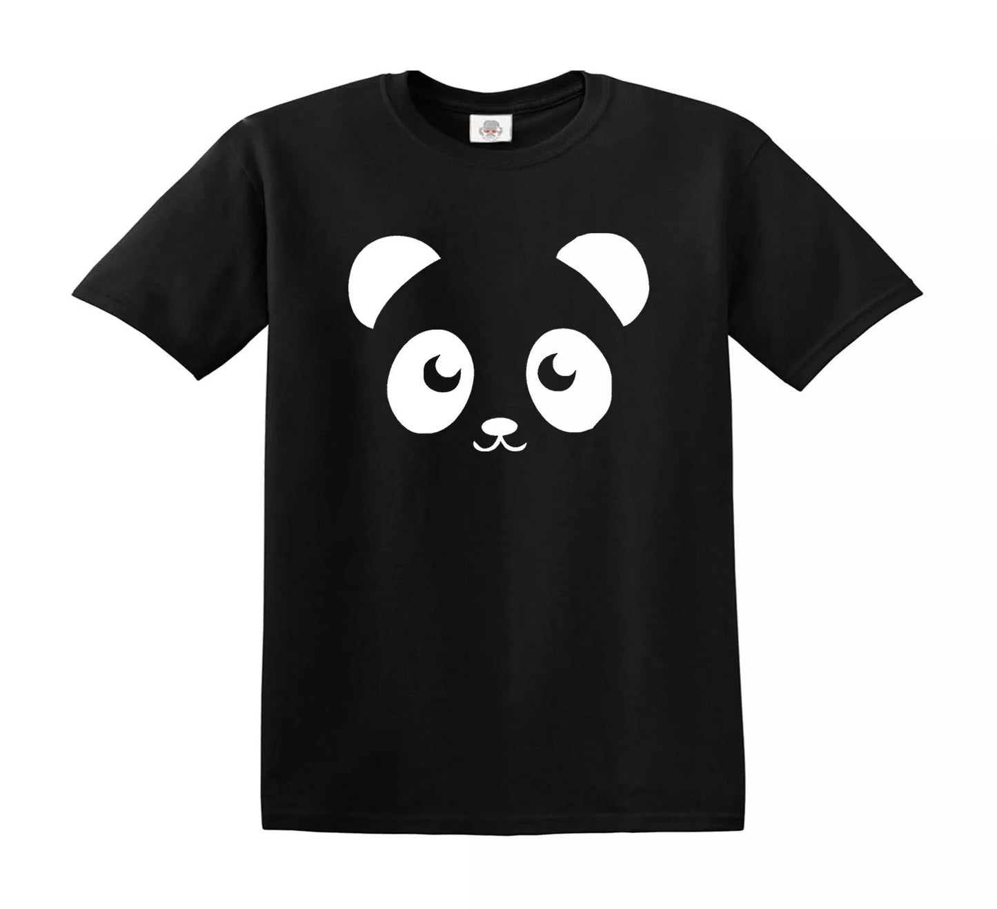 CUTE PANDA KIDS BIRTHDAY GIFT | KID'S T-SHIRT BLACK T-SHIRT WHITE PRINT CUTE PANDA KIDS BIRTHDAY GIFT | KID'S T-SHIRT