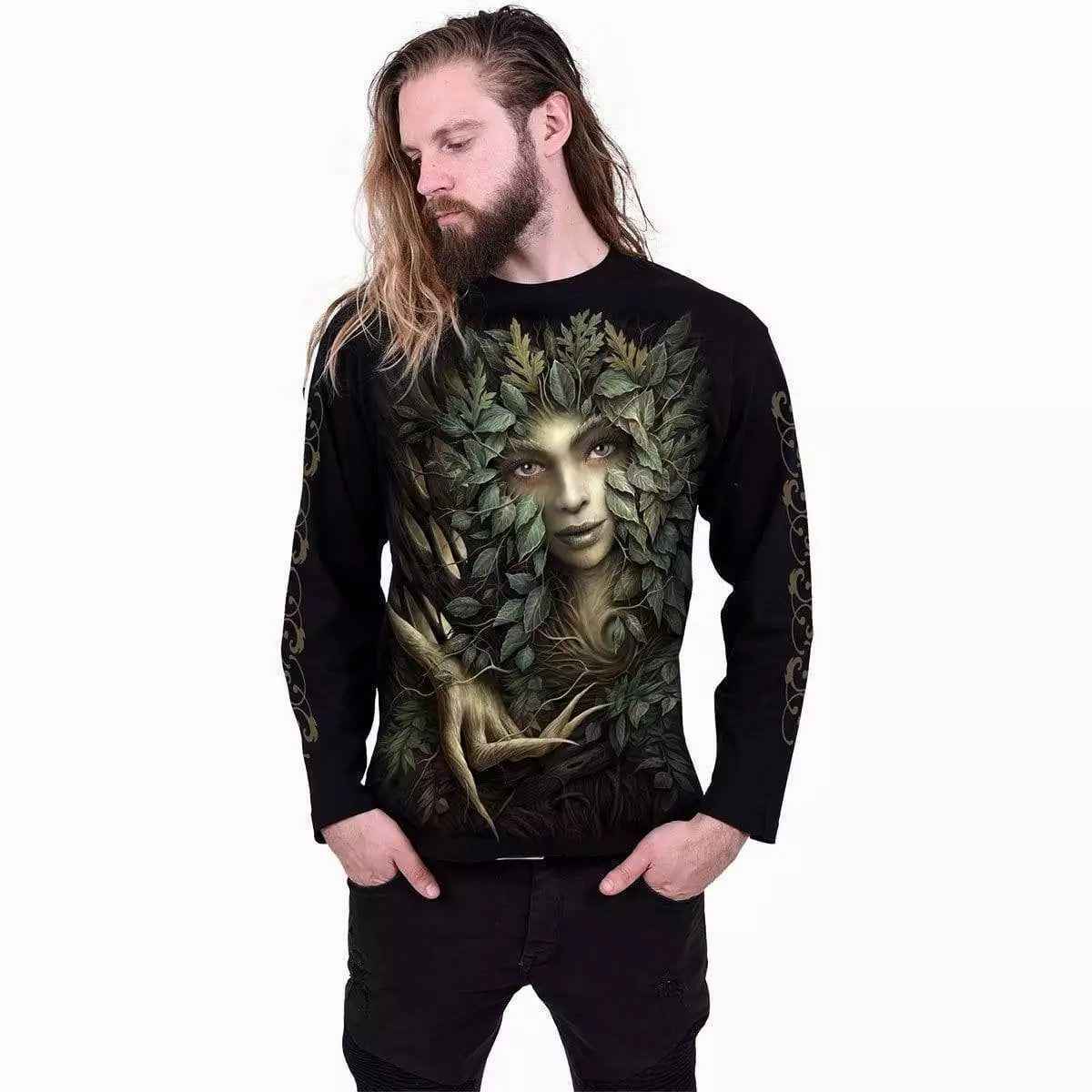 SPIRAL DIRECT Woodland Queen Long Sleeve Top for Women - Rocker Style SPIRAL DIRECT Woodland Queen Long Sleeve Top for Women - Rocker Style