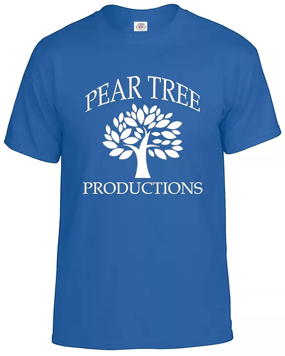 Pear Tree Productions Men's T-Shirt ROYAL BLUE T-SHIRT WHITE PRINT Pear Tree Productions Men's T-Shirt