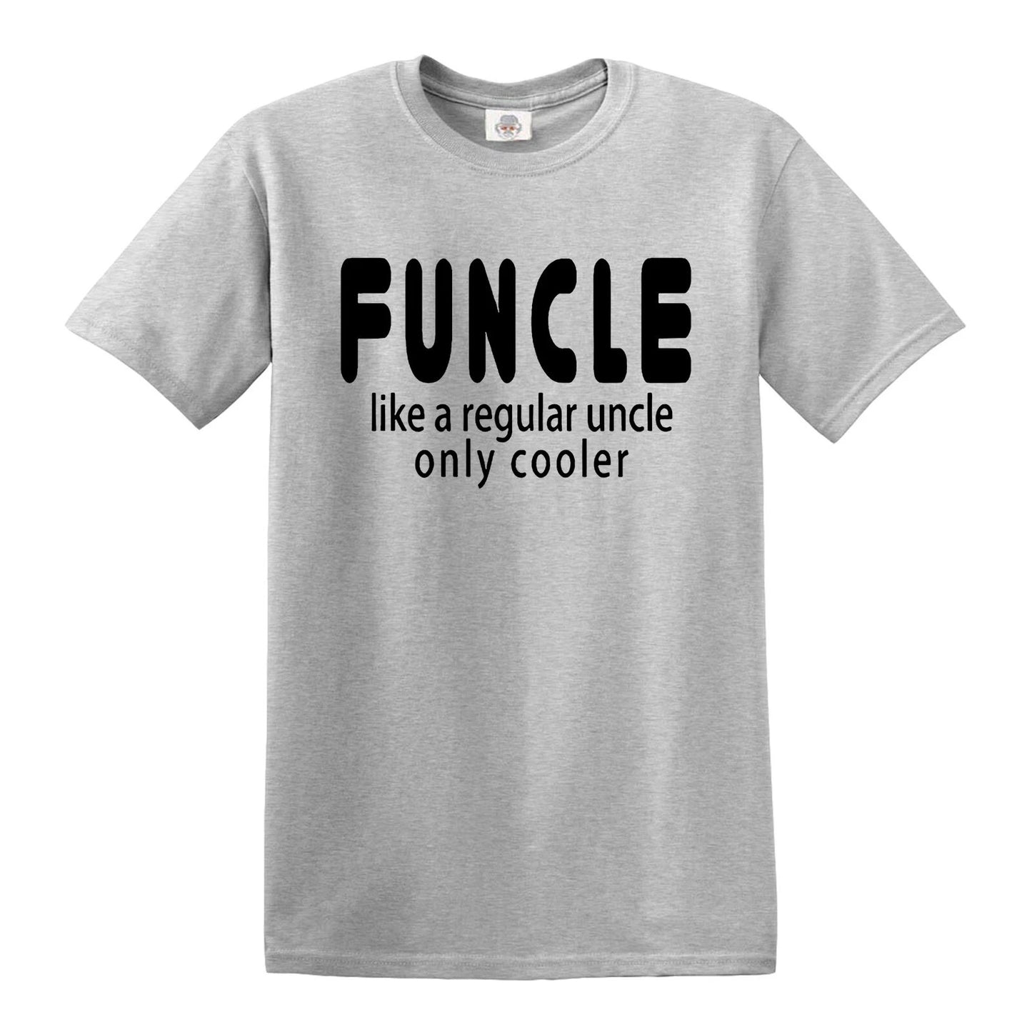 FUNCLE LIKE A REGULAR UNCLE | MEN'S T-SHIRT SPORT GRAY T-SHIRT BLACK PRINT FUNCLE LIKE A REGULAR UNCLE | MEN'S T-SHIRT