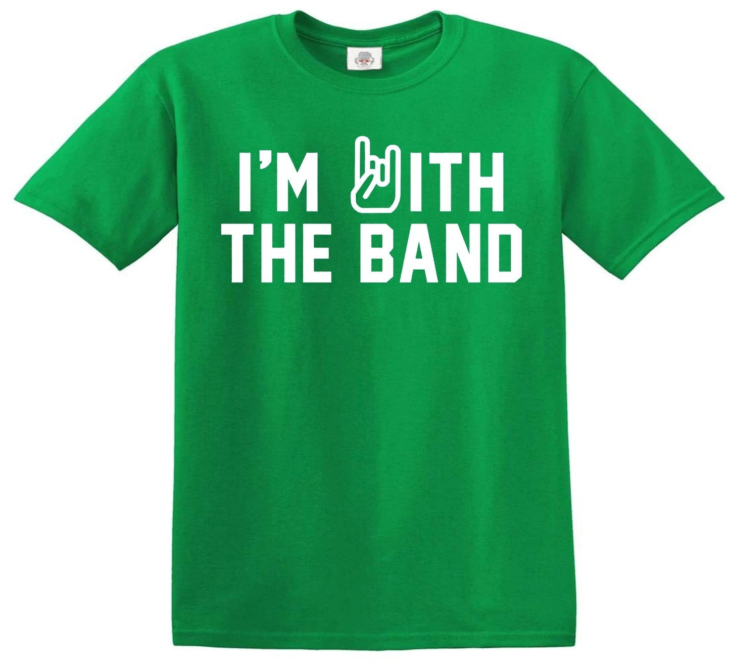 Kids Band Tee I'm with The Band | KID'S T-SHIRT IRISH GREEN T-SHIRT WHITE PRINT Kids Band Tee I'm with The Band | KID'S T-SHIRT