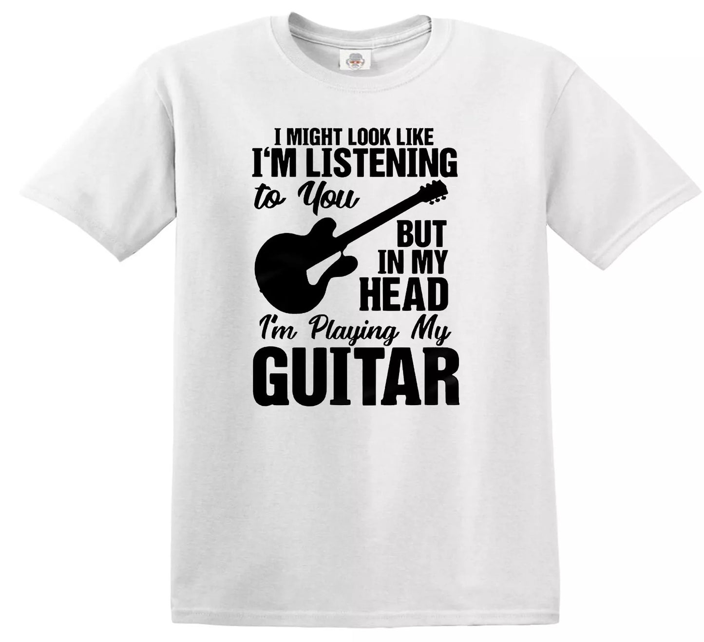 I Might Look Like I'm Listening | KID'S T-SHIRT WHITE T-SHIRT BLACK PRINT I Might Look Like I'm Listening | KID'S T-SHIRT
