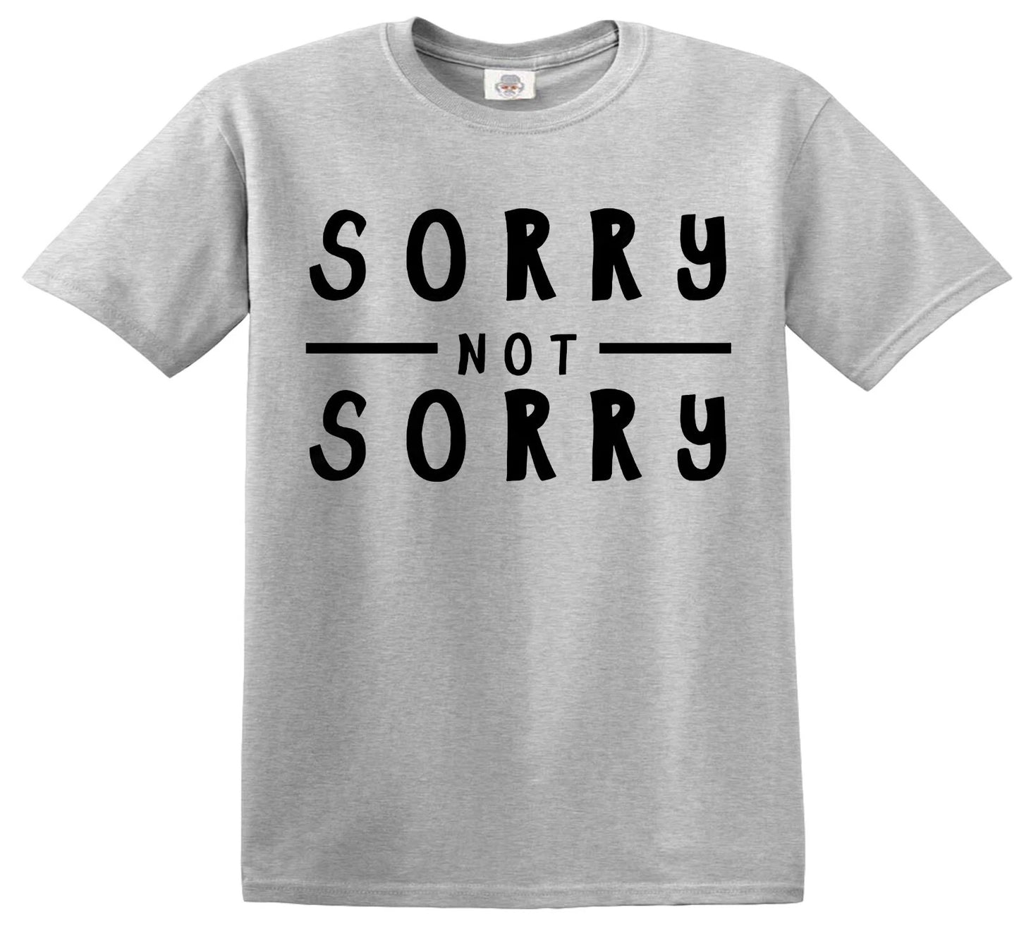 Sorry Not Sorry Childs | KID'S T-SHIRT SPORT GRAY T-SHIRT BLACK PRINT Sorry Not Sorry Childs | KID'S T-SHIRT