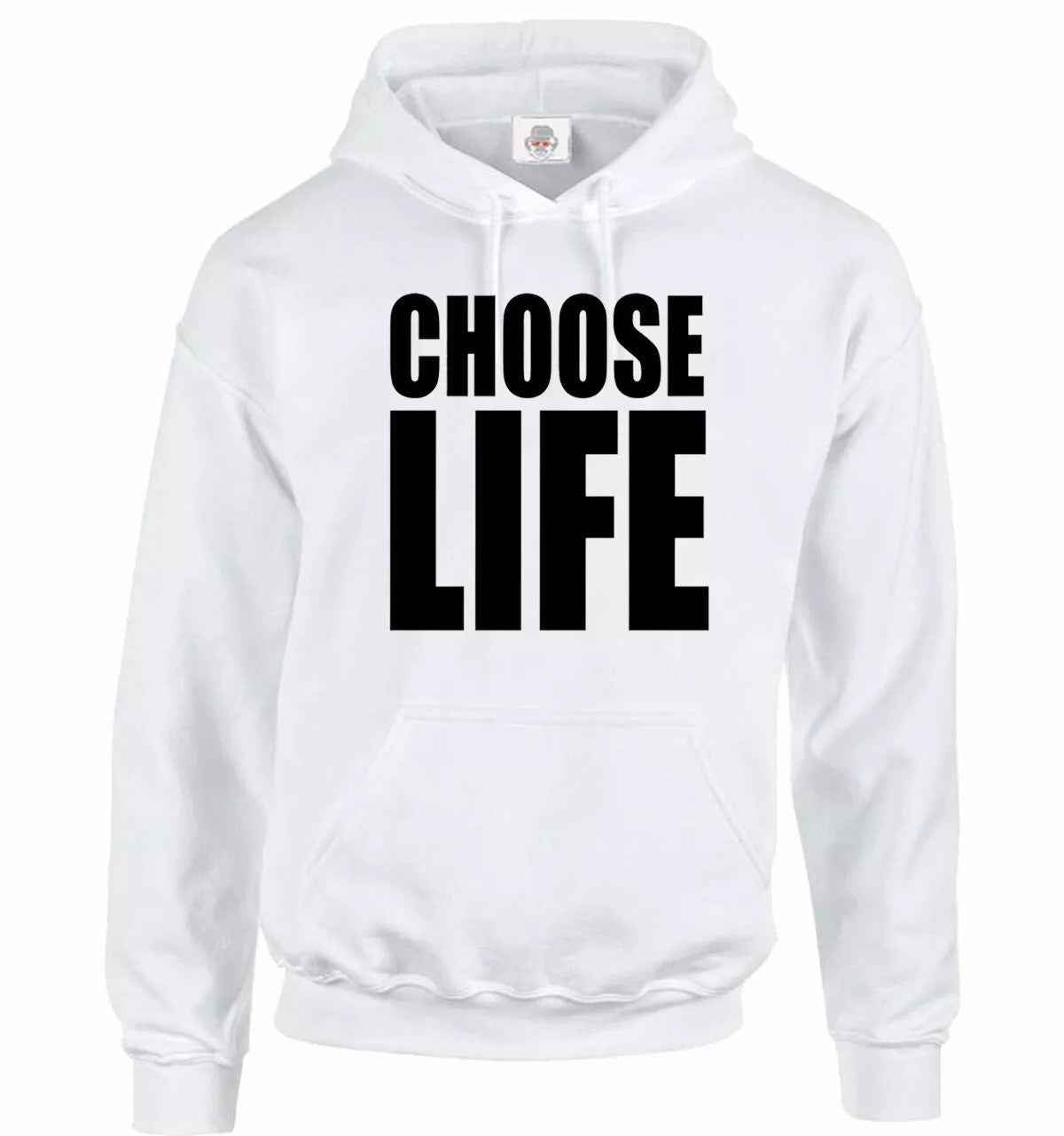 Choose Life Hoodie Unisex Sweatshirt Inspired by 80's 90's Wham Novelty Design Choose Life Hoodie Unisex Sweatshirt Inspired by 80's 90's Wham Novelty Design