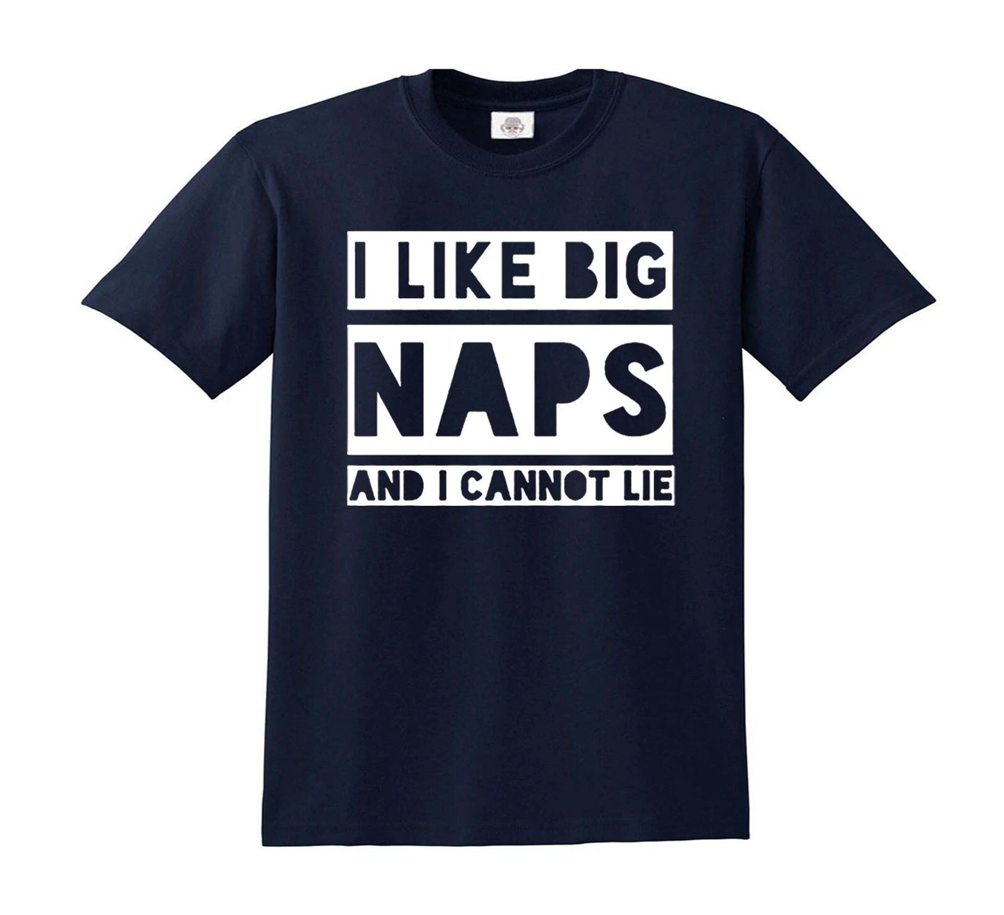 I LIKE BIG NAPS AND I CANNOT LIE | KID'S T-SHIRT NAVY T-SHIRT WHITE PRINT I LIKE BIG NAPS AND I CANNOT LIE | KID'S T-SHIRT