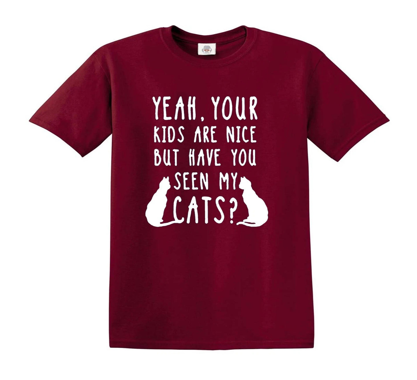 YEAH YOUR KIDS ARE NICE | KID'S T-SHIRT MAROON T-SHIRT WHITE PRINT YEAH YOUR KIDS ARE NICE | KID'S T-SHIRT