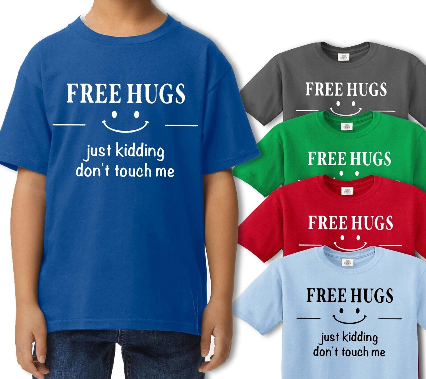 FREE HUGS JUST KIDDING | KID'S T-SHIRT FREE HUGS JUST KIDDING | KID'S T-SHIRT