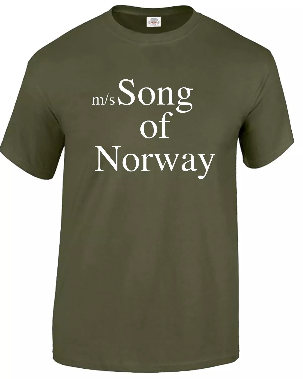 Song Of Norway As Worn By David MEN'S T-SHIRT MILITARY GREEN T-SHIRT WHITE PRINT Song Of Norway As Worn By David MEN'S T-SHIRT