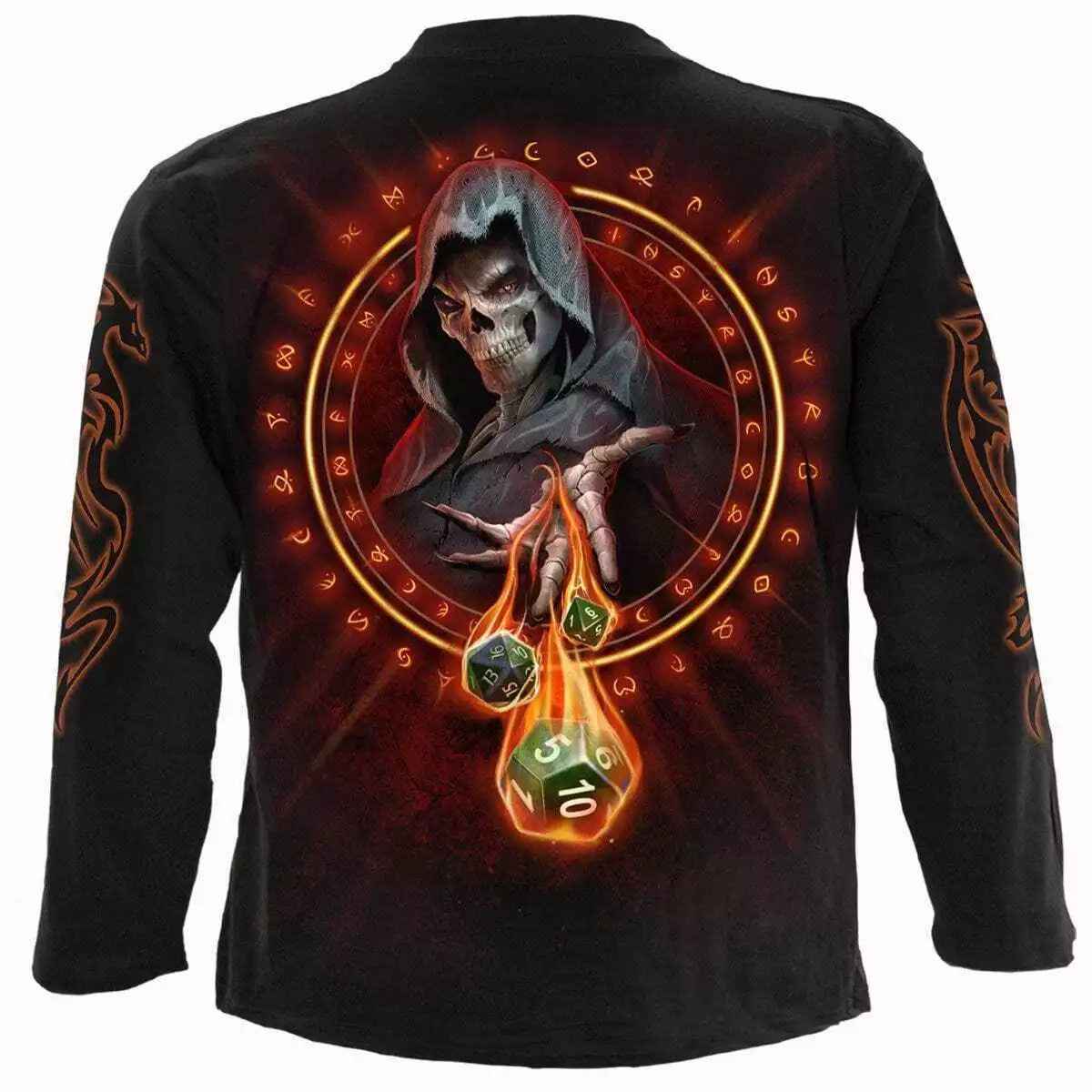 SPIRAL DIRECT Dungeon Master Long Sleeve T-Shirt - Goth Rock Metal Dragon Fire Top SPIRAL DIRECT Dungeon Master Long Sleeve T-Shirt - Goth Rock Metal Dragon Fire Top
