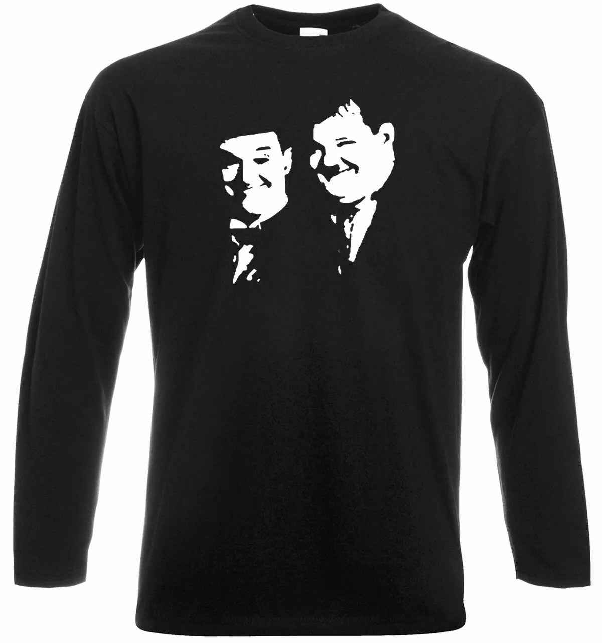 Laurel and Hardy T-Shirt Dick & Doof Long Sleeve Classic Comedy Top Laurel and Hardy T-Shirt Dick & Doof Long Sleeve Classic Comedy Top