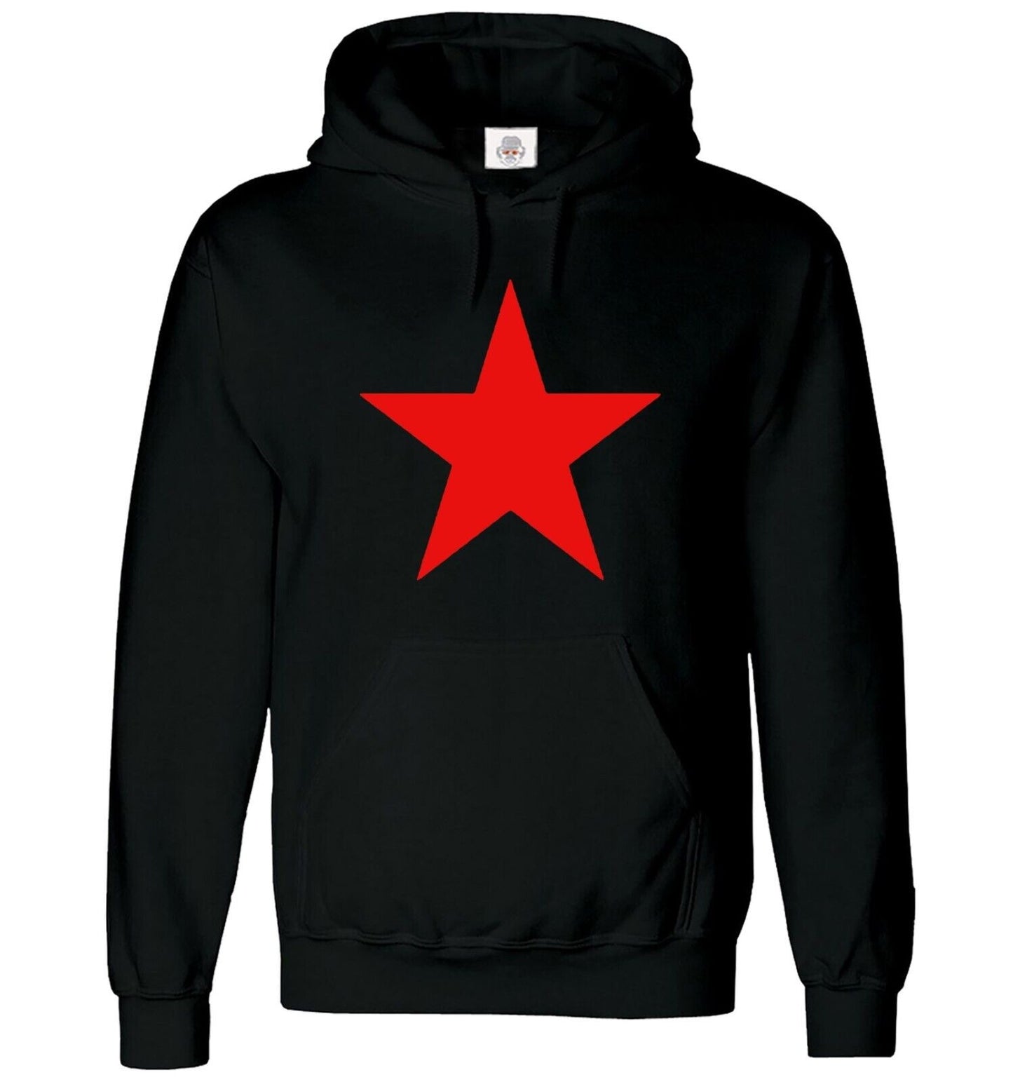 Red Star Hoody Sweatshirt Men's As Worn By Sharon BLACK HOODY RED PRINT Red Star Hoody Sweatshirt Men's As Worn By Sharon