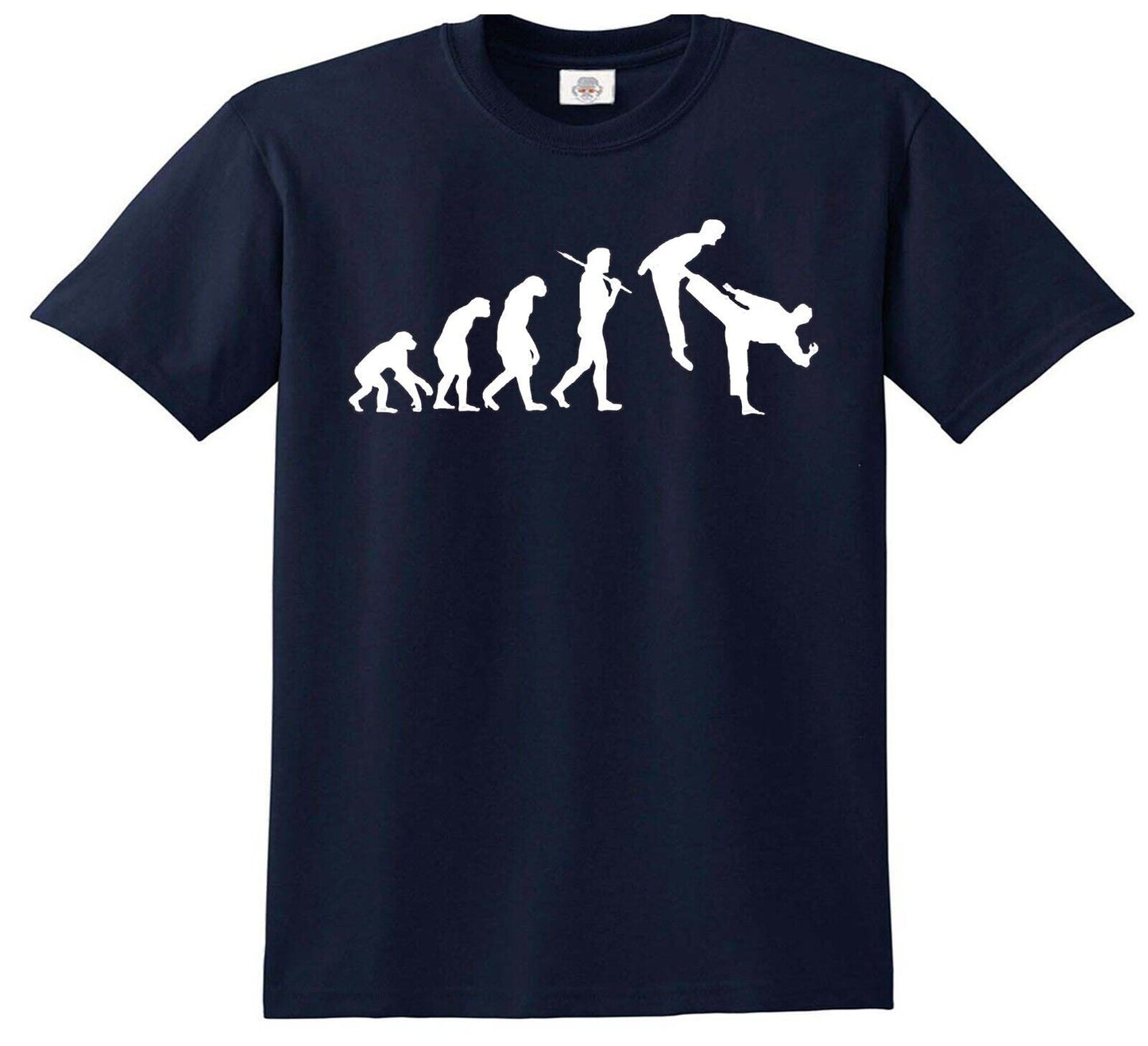 Evolution of Martial Arts | KID'S T-SHIRT NAVY T-SHIRT WHITE PRINT Evolution of Martial Arts | KID'S T-SHIRT