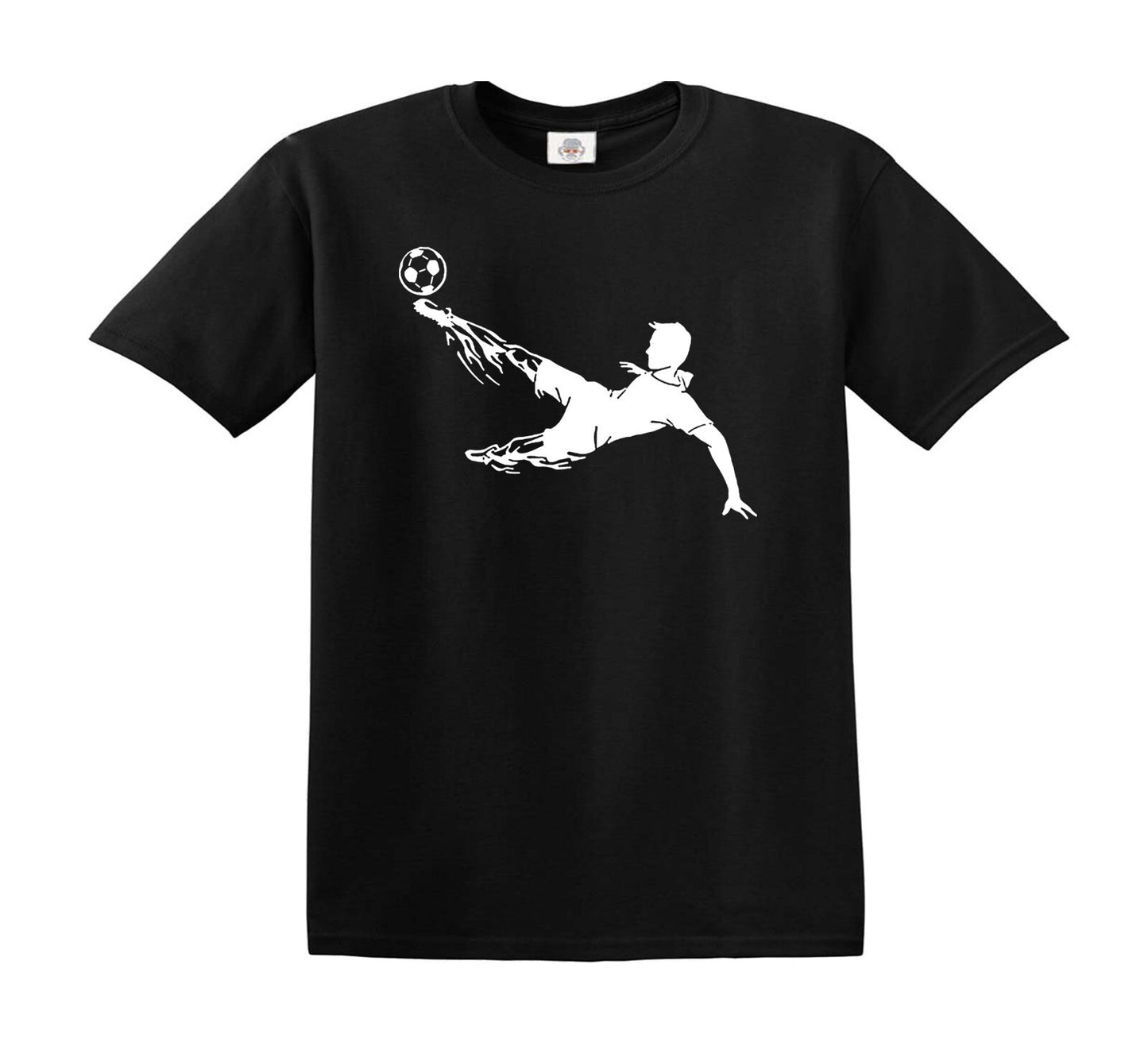 TOP FOOTBALL PLAYER | KID'S T-SHIRT BLACK T-SHIRT WHITE PRINT TOP FOOTBALL PLAYER | KID'S T-SHIRT