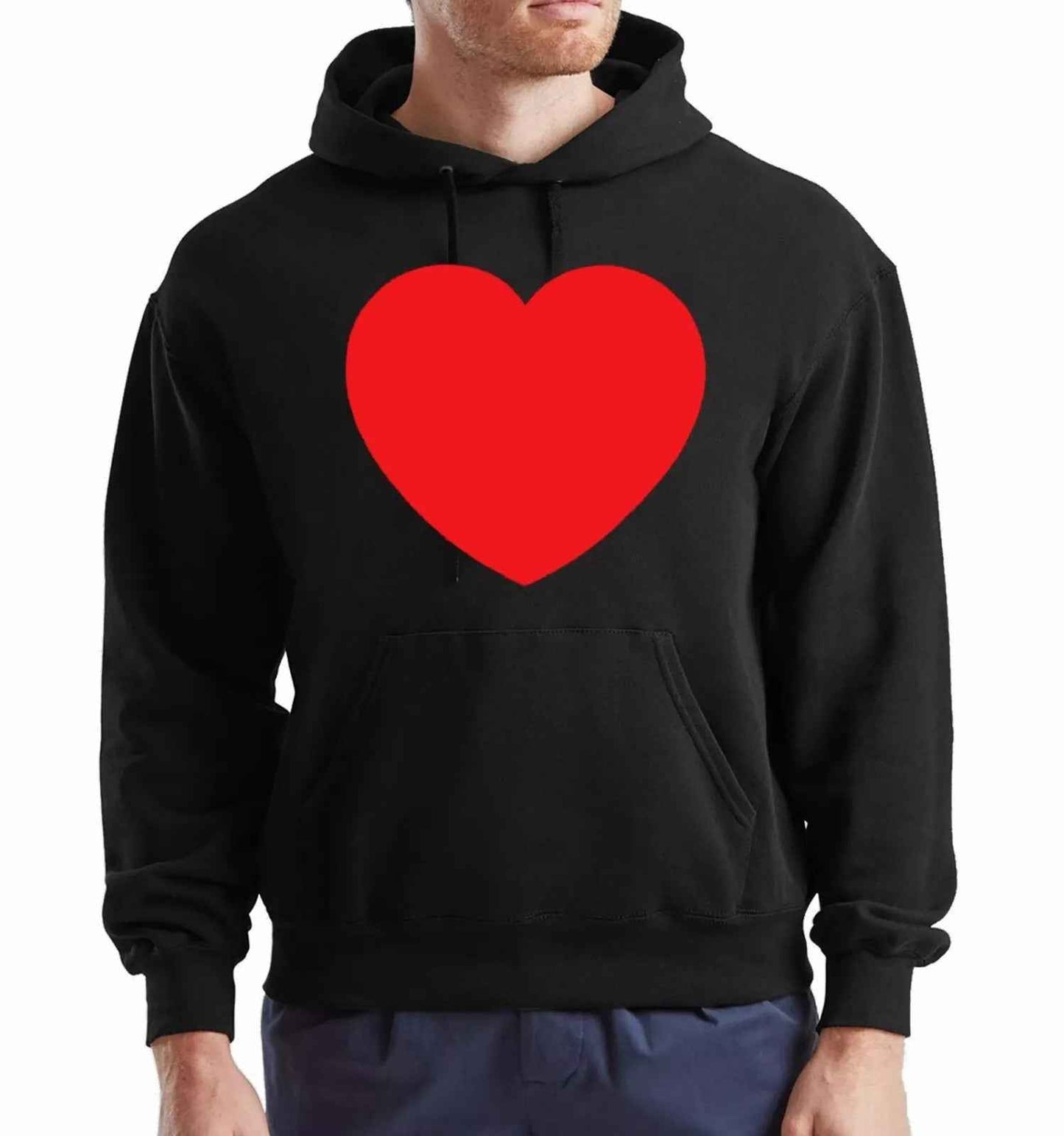 Valentine's Day Hoodie Big Red Heart Hoody Sweatshirt for Men Love Gift Valentine's Day Hoodie Big Red Heart Hoody Sweatshirt for Men Love Gift
