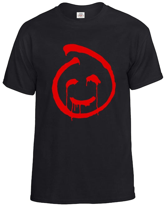 John Call Sign Crime Psychic T-Shirt Men's BLACK T-SHIRT RED PRINT John Call Sign Crime Psychic T-Shirt Men's