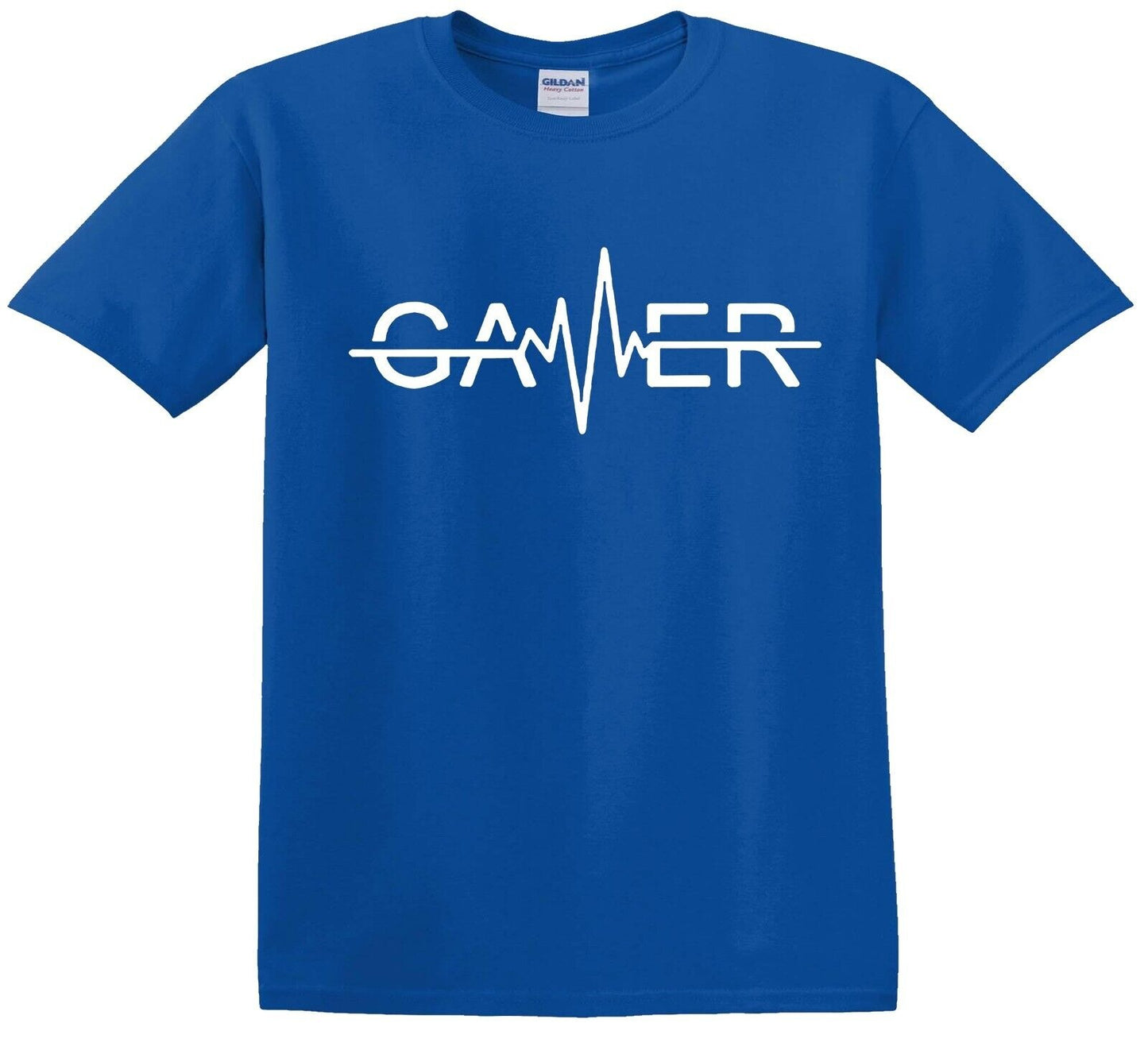 Gamer Graphic Conventional Version | KID'S T-SHIRT ROYAL BLUE T-SHIRT WHITE PRINT Gamer Graphic Conventional Version | KID'S T-SHIRT