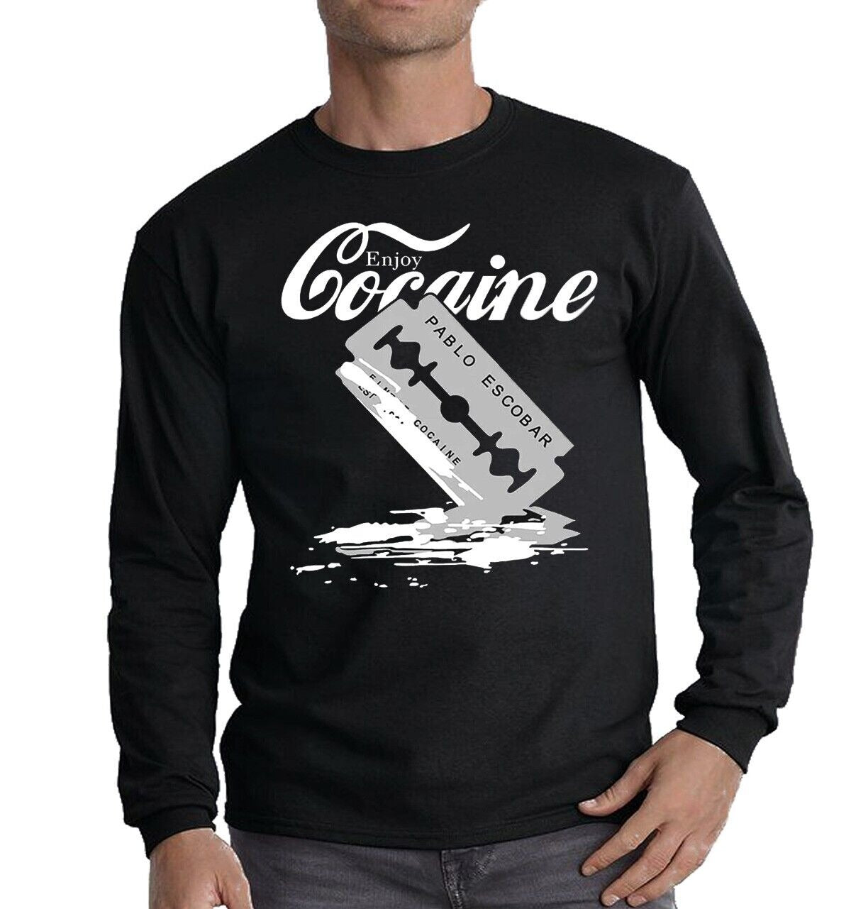 Enjoy Cocaine Drug | Long Sleeve Men's