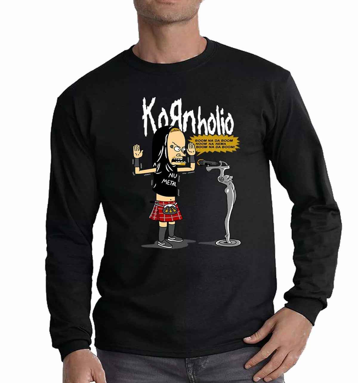 New Kornholio Long Sleeve T-Shirt Funny Mens Party Joke Gift Novelty Tee New Kornholio Long Sleeve T-Shirt Funny Mens Party Joke Gift Novelty Tee